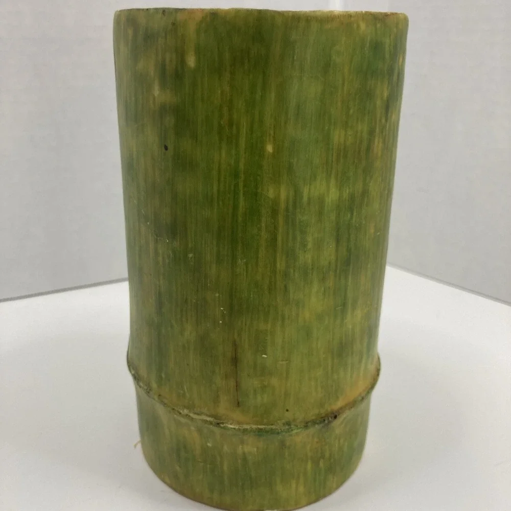 Rare VTG‎ MCM Bamboo Vase Planter 6.25